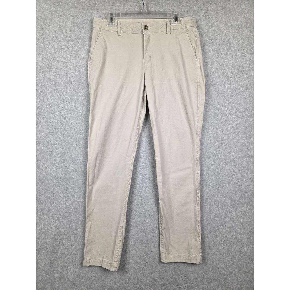 Eddie Bauer Pants Womens 8 Khaki Chino Straight Leg Stretch Ripstop Hiking - Picture 1 of 15